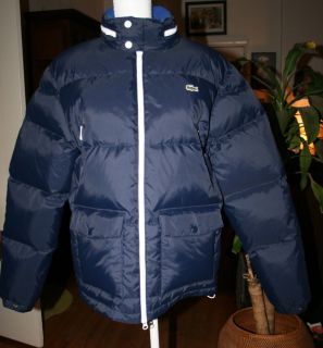 Lacoste NWT $325 Marine Blue Puffy Down Jacket M Colleague Devenlay