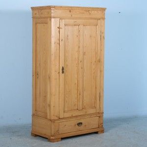 Antique Pine Armoire from Denmark C 1880 Natural Golden Pine Country