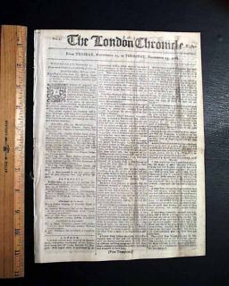 Yorktown VA Revolutionary War Newspaper 1781 Cornwallis