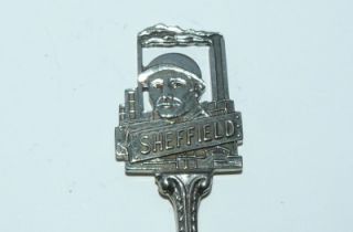 WildWoodHome   Sheffied Man in Hard Hat Souvenir Collector Spoon