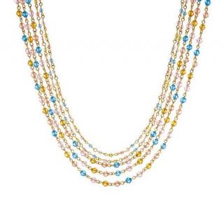 Joan Rivers Rows of Color 34 Necklace w/ 3 Extender —