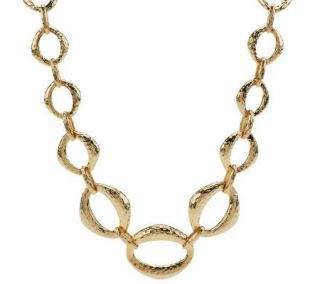 Wendy Williams Hammered Domed Oval Link Necklace —