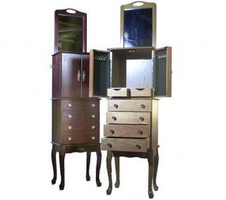 Thomas Pacconi Classic Deluxe Jewelry Armoire with Mirror —