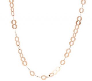 Bronzo Italia 36 Polished Flat Round Link Chain Necklace —