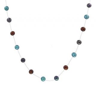 Honora 20 Cultured FW Pearl Floater Necklace,Sterling Clasp