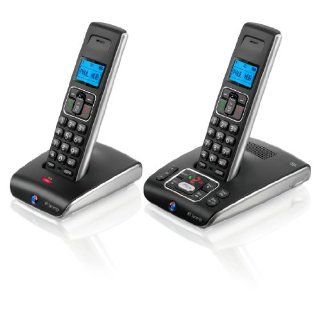  5500 DECT Twin Cordless Phone with Answer Machine Black Silver