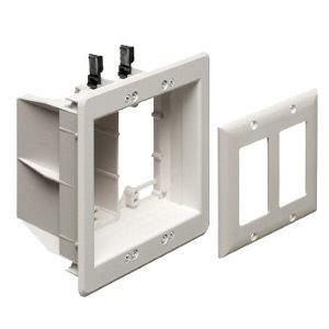  Recessed TV Box Wall Plate Kit Low Voltage Power LCD TV Mount