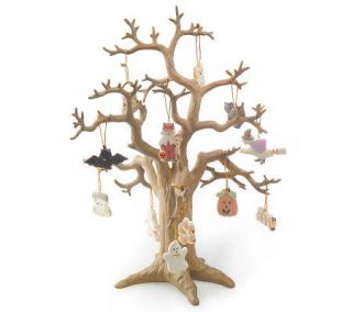 Lenox Porcelain Halloween Tree w/ 12 Ornaments —