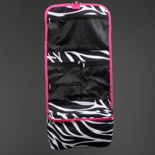 Animal Print Zebra Travel Organizer Cosmetic Bag Large
