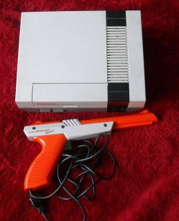 Nintendo NES Console with Controllers Gun