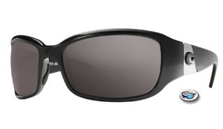 New $149 Costa Del Mar Gatun Polarized Sunglasses Black Polar Grey
