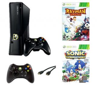 Xbox 360 4GB Console Bundle with 2 Games &HDMICable   E260641