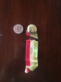 Vintage Miguel Hidalgo Y Costilla Pinback w Ribbon