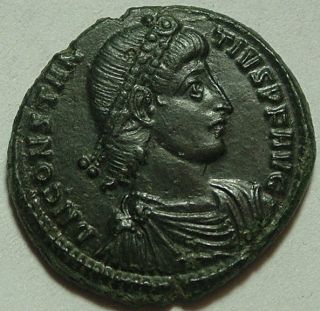 Constantius as Augustus spearing enemy horseman/ Battle/ RARE ancient