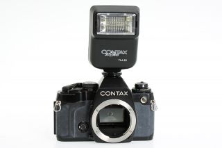 contax 159 mm 35mm slr camera body w tla 20 flash