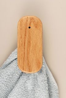Oak Wood Slim Magic Marble Towel Holder Towel Rack Bar