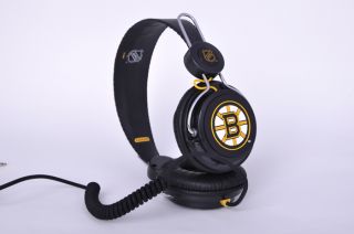 NEW COLOUD NHL BOSTON BRUINS BLACK DJ HEADPHONES APPLE IPOD IPHONE MP3