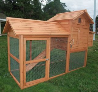 Pawhut Deluxe wood poultry Chicken Coop Hen House Rabbit Hutch
