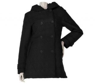 George Simonton Quilted Fully Lined Double Breasted Coat —