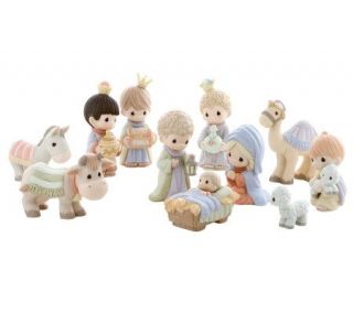 11 Piece Mini Nativity Set Come Let Us Adore Him —