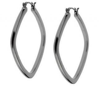 Joan Rivers Tailored Square Hoop Earrings —