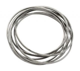 Steel by Design Stainless Steel Intertwined Bangle Bracelet — 