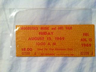 Woodstock Ticket in Rock & Pop