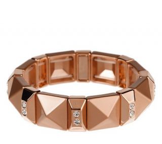 Melania Studded Design Stretch Bracelet with Crystal Accents