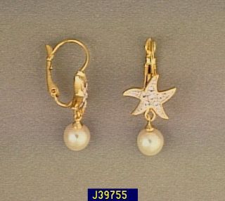 Joan Rivers Starfish Lever Back Earrings —