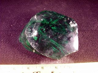 Lapidary Rough Large Cullet Glass Green 1 4lbs 1