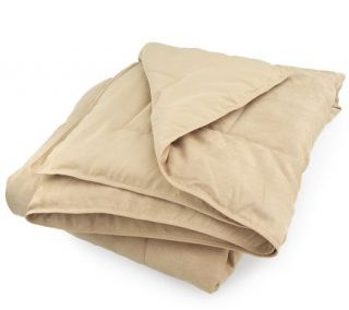 Faux Suede Quilted Microfiber Reversible 50 x 72 Throw —