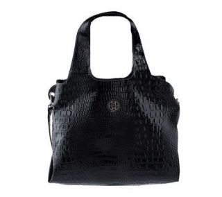 by Marc Bouwer Faux Crocodile Double Handle Tote —