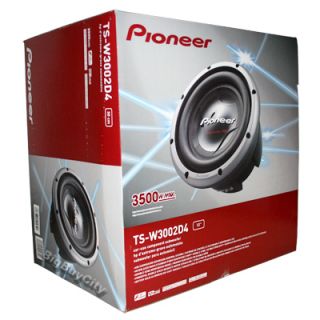 Pioneer TS W3002D4 12 Sub Champion Pro Subwoofer Dual 4 Ohm Car Audio