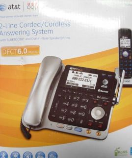 AT&T 86109 DECT 6.0 Corded/Cordless Phone, Silver/Black, 1 Base and 1