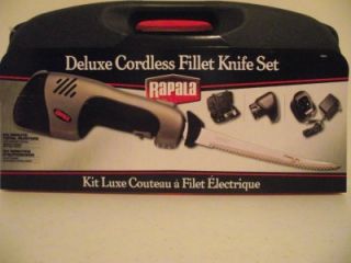 Rapala Deluxe Cordless Rechargeable Fillet Knife Set with Storage Case