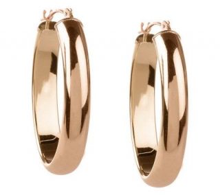 EternaGold Bold Polished Oval Hoop Earrings, 14K —