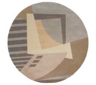 Momeni New Wave Abstract 79 Round Handmade Wool Rug   H161760