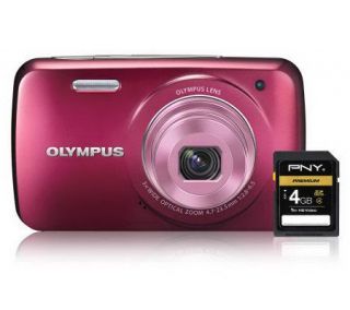 Olympus VH 210 14MP 5x Zoom Digital Camera with 4GB Card   E223161