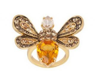 Joan Rivers All the Buzz Crystal Bee Ring —