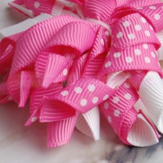 2X Girl Baby Boutique Corker Hair Bows Clip Ribbon New