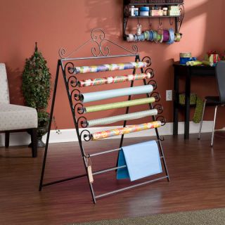   Easel OR Wall Mount Craft Storage Rack Black Wrapping Paper Roll