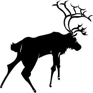 Large Glass Etching Stencil Sheet 6 x 6 Grazing Elk