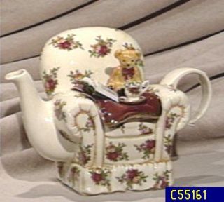 Royal Albert Old Country Roses Winter Chair Teapot —