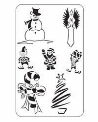 NEW! Easy To Use Reusable Stencil Sheet 5 X 8 INCHES ~ Christmas