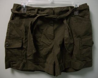 Ingredients J Craig Womens Olive Green Casual Shorts 6 New