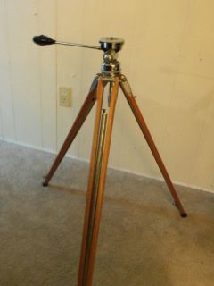 HIGHLY RARE Craig Thalhammer 40s early 50s WOOD movie camera tripod w