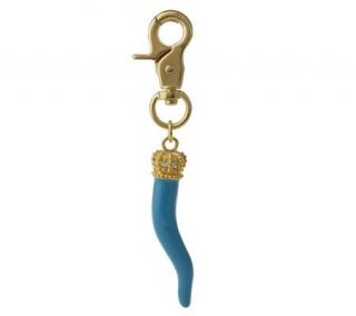 Joan Rivers Simulated Turquoise Italian Horn Purse Charm —