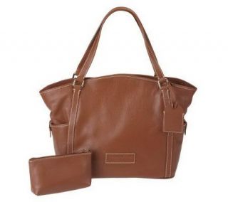 Dooney & Bourke Double Handle Leather Tote w/Accessories —