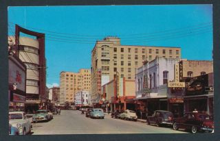 CORPUS CHRISTI, TEXAS TX Chaparral Street Cars Stores Theater 1940 50s