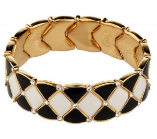 Joan Rivers Geometric Enamel Stretch Bracelet —